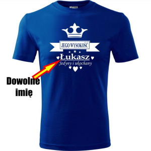 Męska koszulka - Jego wysokość + dowolne imię