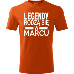 Męska koszulka - Legendy rodzą się w marcu