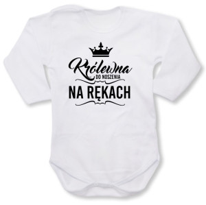 Dziecięce body z dł. rękawem - królewna do noszenia na rękach