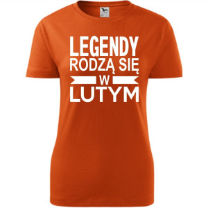 Damska koszulka taliowana - Legendy rodzą się w lutym