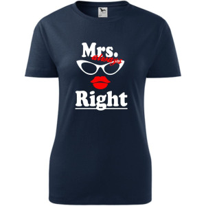 damska koszulka - mrs always right