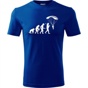 Męska koszulka dla Paralotniarza - Ewolucja latanie - t-shirt na prezent