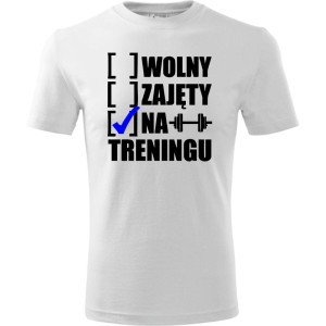 Męska koszulka Sportowa - Wolny zajęty na treningu