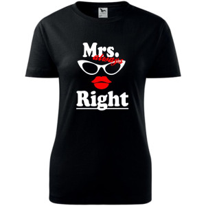 damska koszulka - mrs always right