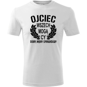 męska koszulka - ojciec wszechmogący - dobry, mądry i sprawiedliwy