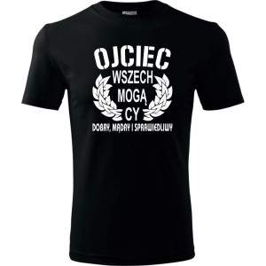 męska koszulka - ojciec wszechmogący - dobry, mądry i sprawiedliwy