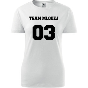 Damska koszulka taliowana - Team młodej