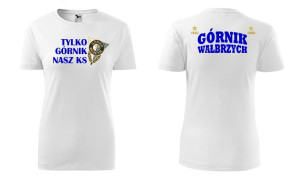 damska koszulka taliowana górnik wałbrzych ksg t-shirt kibica