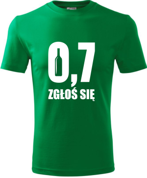 Męska koszulka - 0,7 zgłoś się