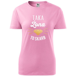 damska koszulka taliowana - taka żona to skarb