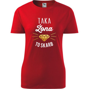 damska koszulka taliowana - taka żona to skarb