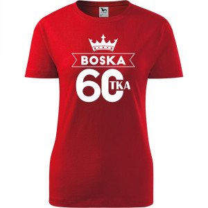 Damska koszulka - boska 60 na prezent koszulka urodziny