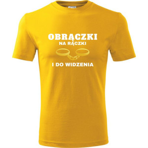 męska koszulka - obrączki na rączki i do widzenia
