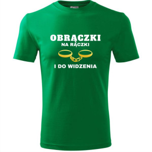 męska koszulka - obrączki na rączki i do widzenia