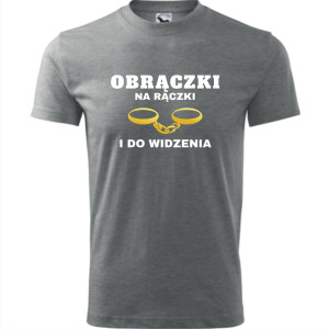 męska koszulka - obrączki na rączki i do widzenia