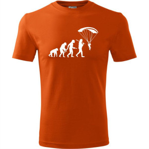 Męska koszulka dla Paralotniarza - Ewolucja latanie - t-shirt na prezent