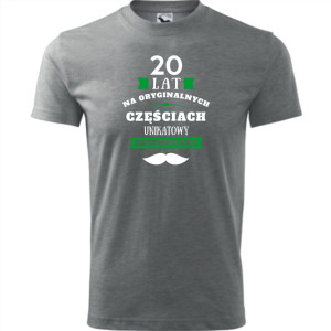 męska koszulka - 20 lat na oryginalnych częściach, unikatowy egzemplarz
