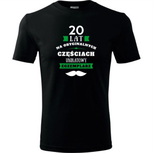 męska koszulka - 20 lat na oryginalnych częściach, unikatowy egzemplarz
