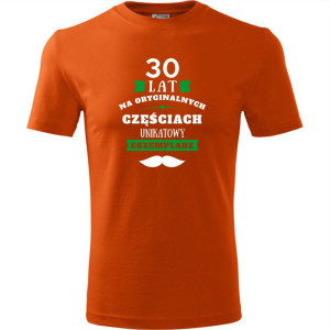 męska koszulka - 30 lat na oryginalnych częściach, unikatowy egzemplarz