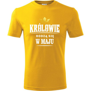 męska koszulka - królowie rodzą się w maju