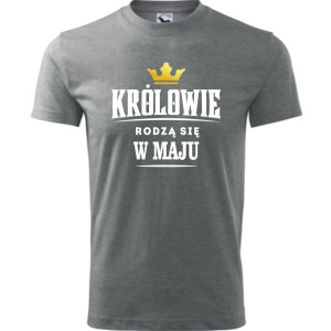 męska koszulka - królowie rodzą się w maju