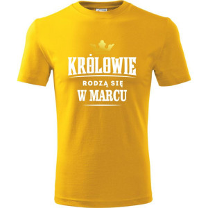 męska koszulka - królowie rodzą się w marcu