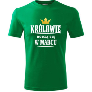męska koszulka - królowie rodzą się w marcu