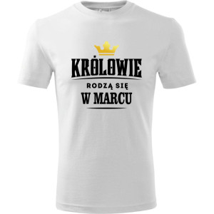 męska koszulka - królowie rodzą się w marcu