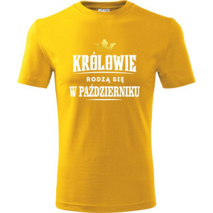 męska koszulka - królowie rodzą się w październiku