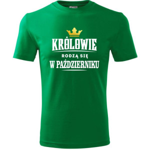 męska koszulka - królowie rodzą się w październiku