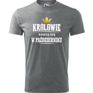 męska koszulka - królowie rodzą się w październiku