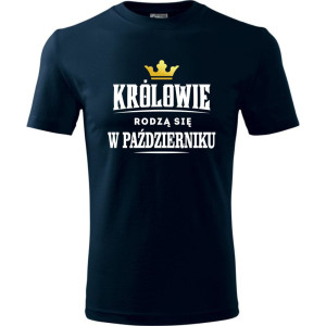 męska koszulka - królowie rodzą się w październiku
