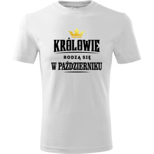 męska koszulka - królowie rodzą się w październiku