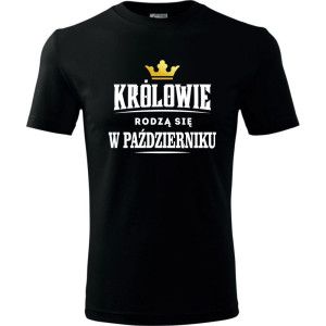 męska koszulka - królowie rodzą się w październiku