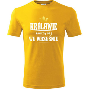 męska koszulka - królowie rodzą się we wrześniu