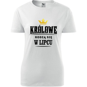 damska koszulka taliowana - królowe rodzą się w lipcu