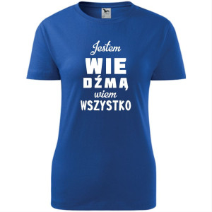 damska koszulka taliowana - jestem wiedźmą - wiem wszystko