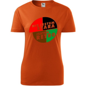 damska koszulka taliowana - nie jestem stara, jestem retro