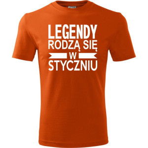 Męska koszulka - Legendy rodzą się w styczniu