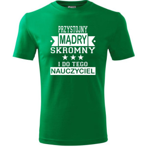Męska koszulka - Przystojny mądry nauczyciel