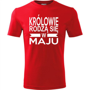 Męska koszulka - Królowie rodzą się w maju 01