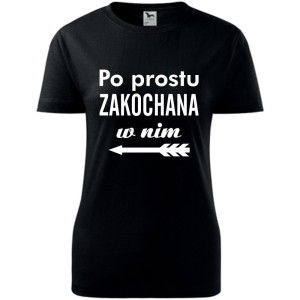 damska koszulka - po prostu zakochana w nim
