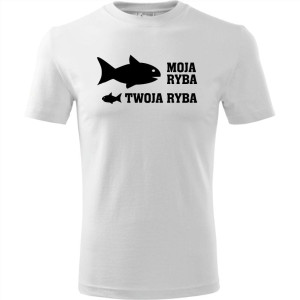 Męska koszulka dla Wędkarza - Moja ryba twoja ryba