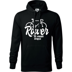 męska bluza z kapturem - rower - to mnie kręci