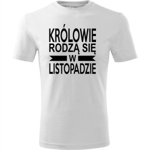 Męska koszulka - Królowie rodzą się w listopadzie 01