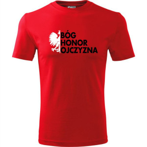 Męska koszulka - Bóg Honor Ojczyzna
