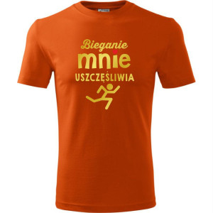 męska koszulka - bieganie mnie uszczęśliwia