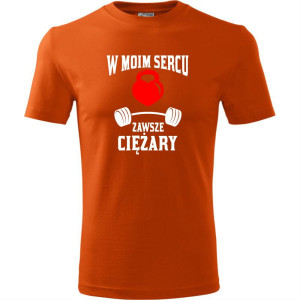 męska koszulka - w moim sercu zawsze ciężary