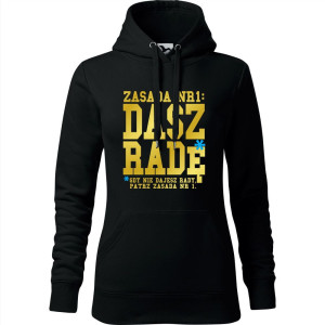 damska bluza z kapturem - zasada nr 1: dasz radę* - *gdy nie dajesz rady patrz zasada nr 1