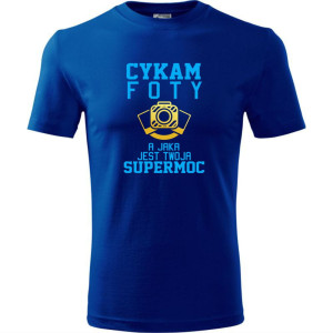 męska koszulka - cykam foty a jaka jest twoja supermoc?
